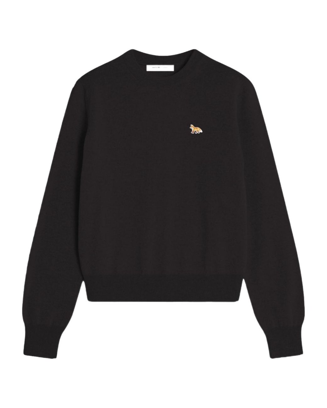 Maison Kitsuné Black Maison Kitsuné Baby Fox Regular Jumper