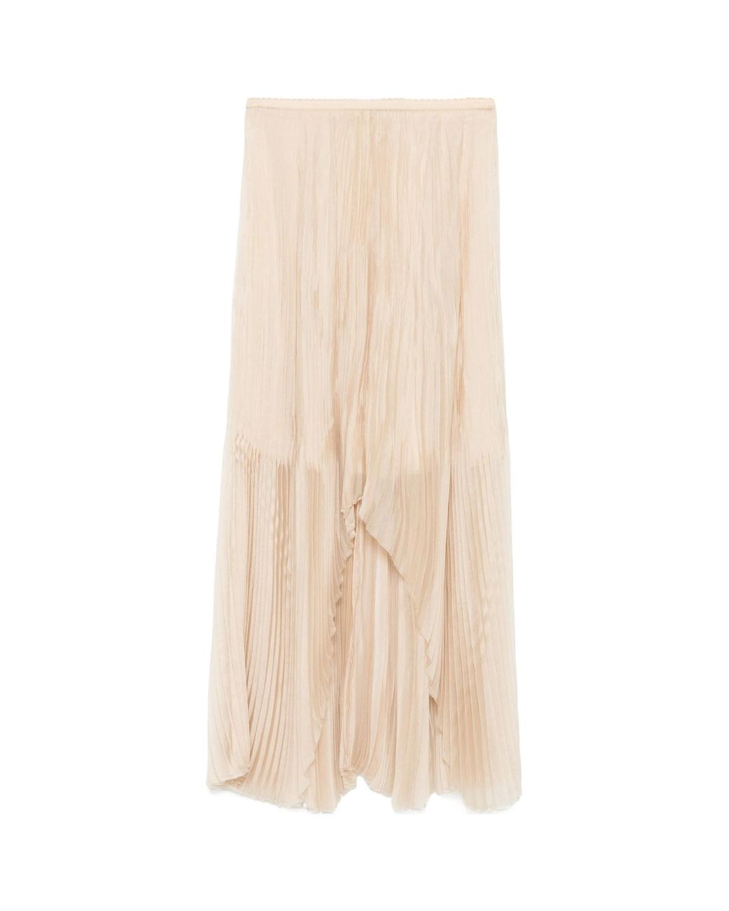 Forte_forte Natural Asymmetric Midi Skirt
