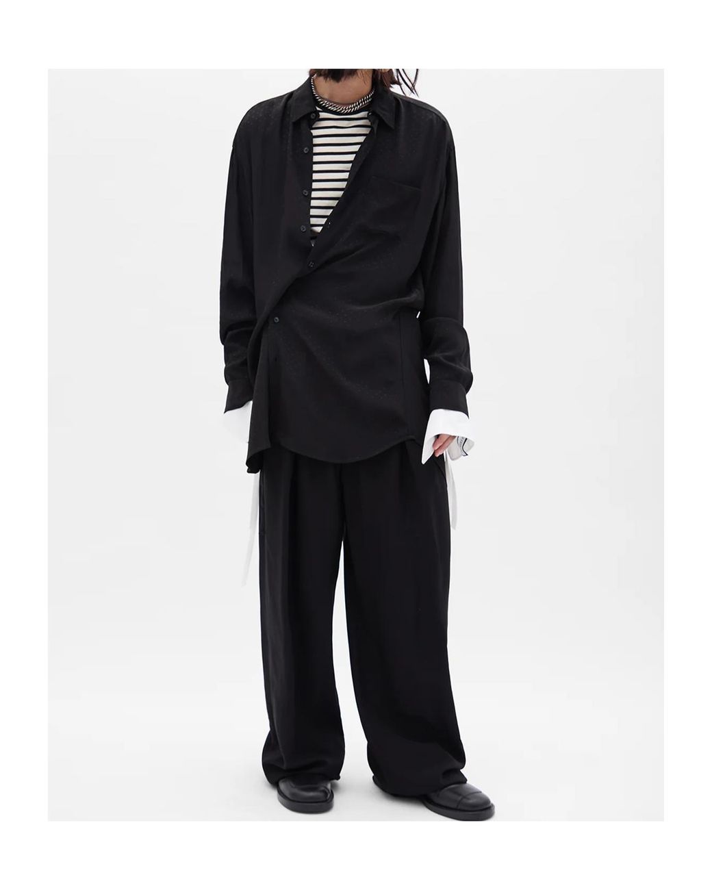 Ann Demeulemeester Black Mark High Comfort Shirt for men