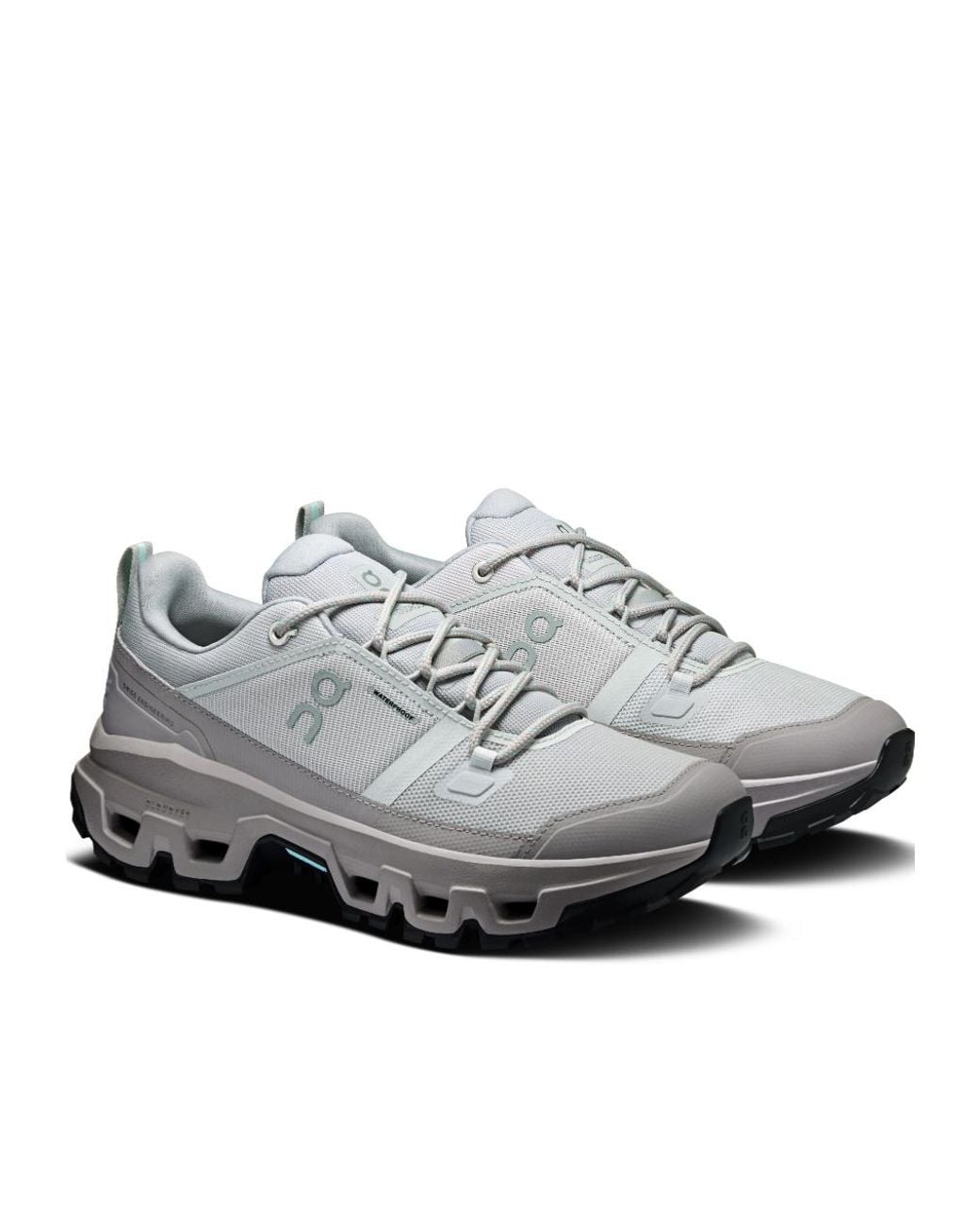 On Shoes Gray Cloudrock Low Waterproof Sneakers