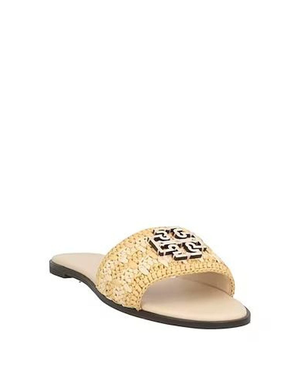 Tory Burch Metallic Woven Slippers