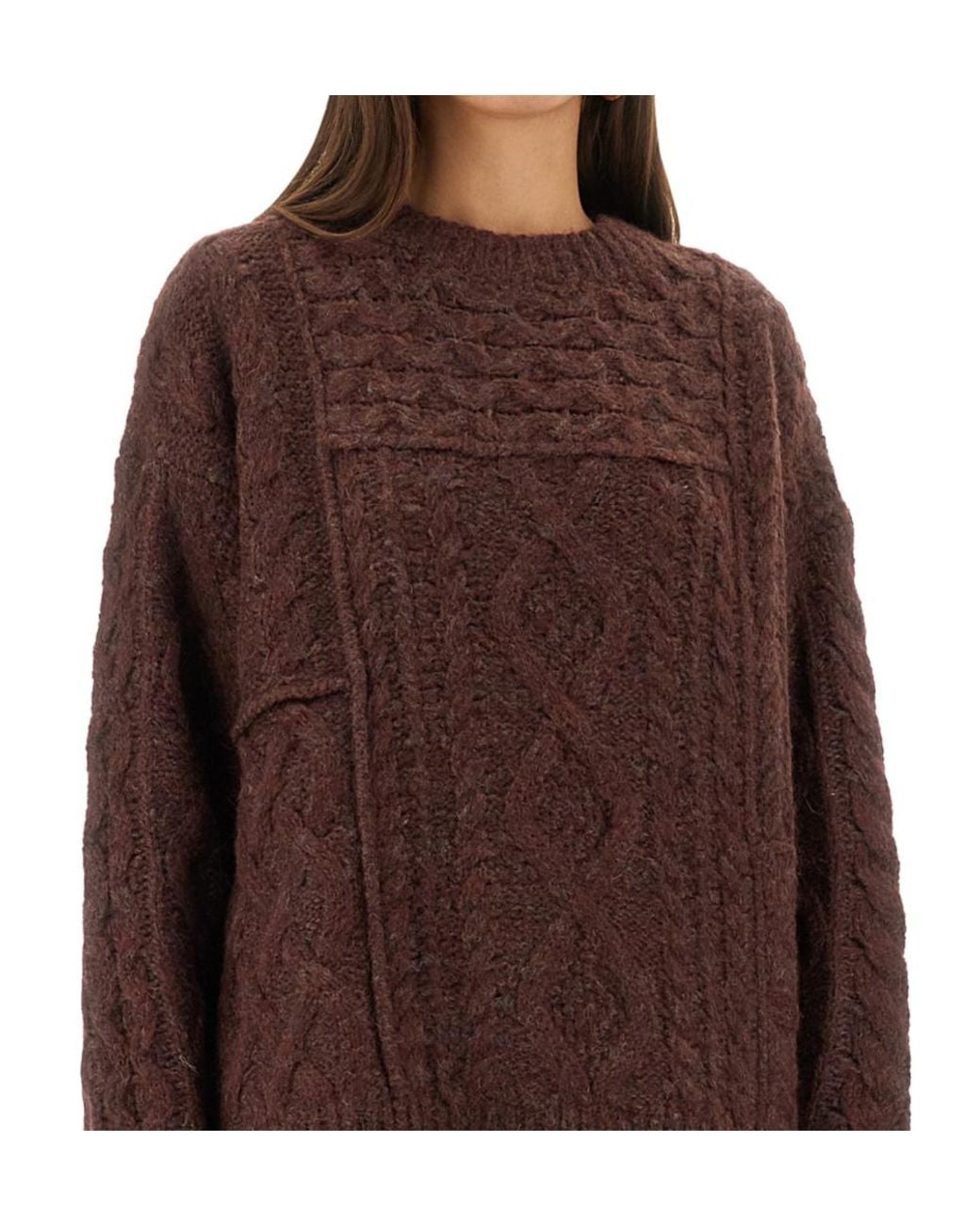 Isabel Marant Brown Isabel Marant Étoile Crewneck Ribbed Jumper