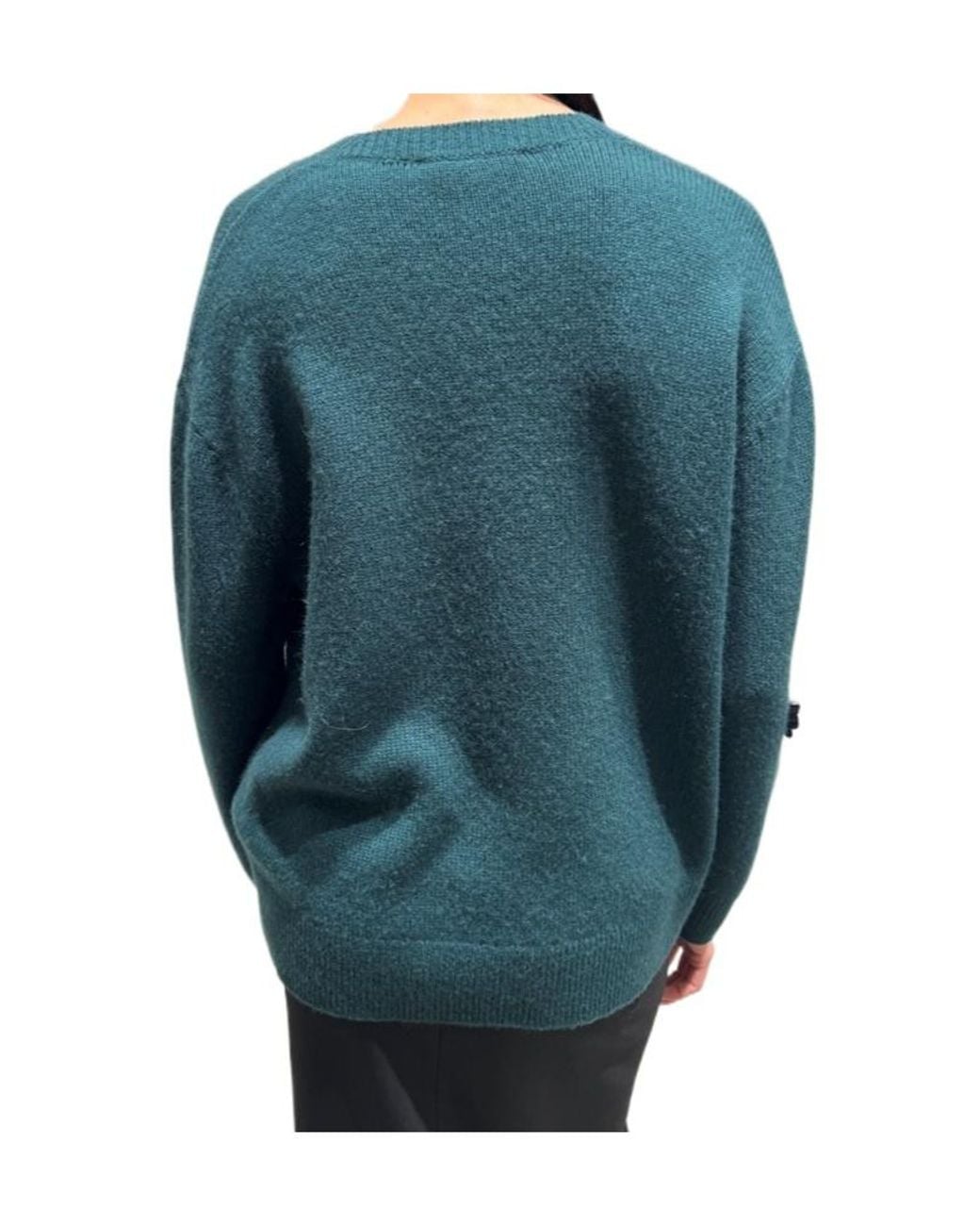 Max Mara Blue Long-Sleeve Knit Top
