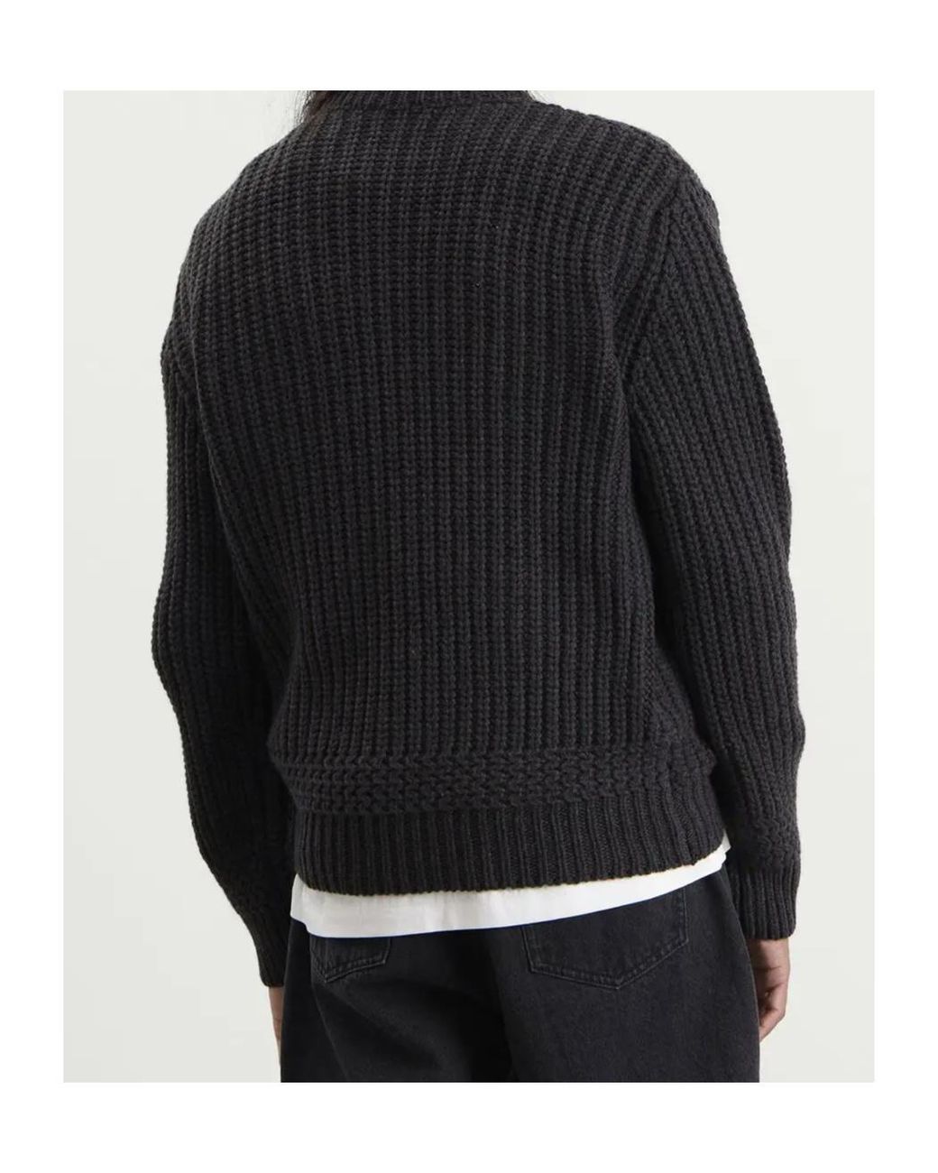 A.P.C. Black Ron Textured Knitted Jumper for men