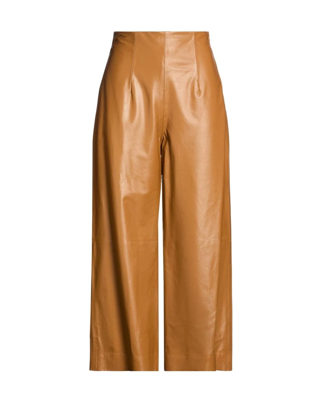 Marni Brown Solid Colour Wide-Leg Trousers
