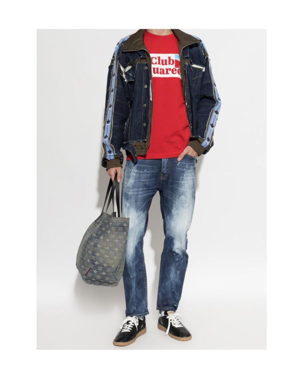 DSquared² Blue Multilayer Denim Jacket for men