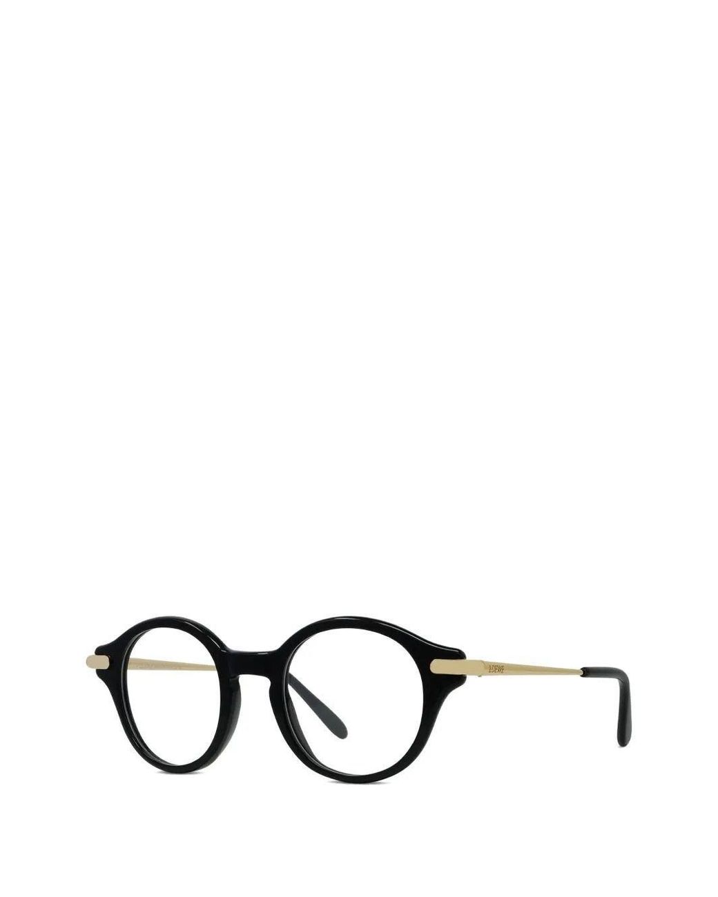 Loewe White Oval Frame Glasses
