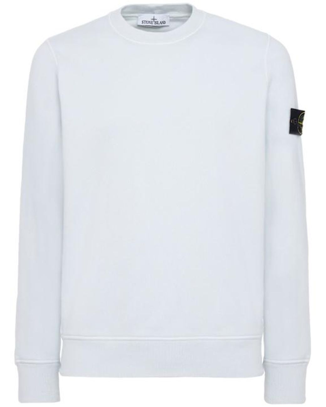 Stone Island White Cotton Sweatshirt for men