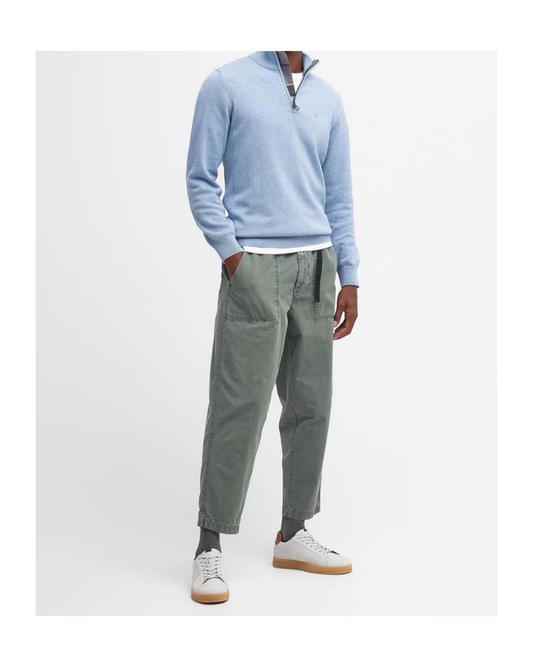 Barbour Blue Half-Zip Jumper for men