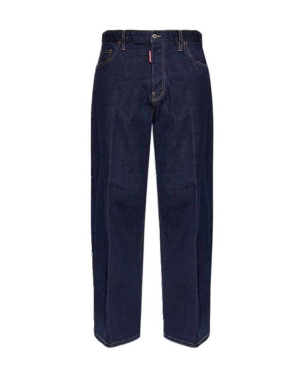 DSquared² Blue Baggy Straight-Leg Jeans for men