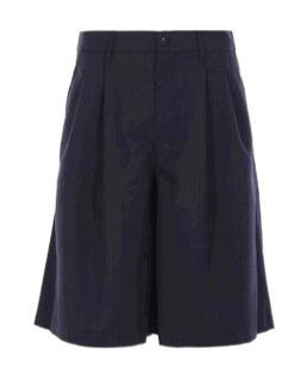 Comme des Garçons Blue Comme Des Garçons Shirt Button Fastened Pleated Shorts for men
