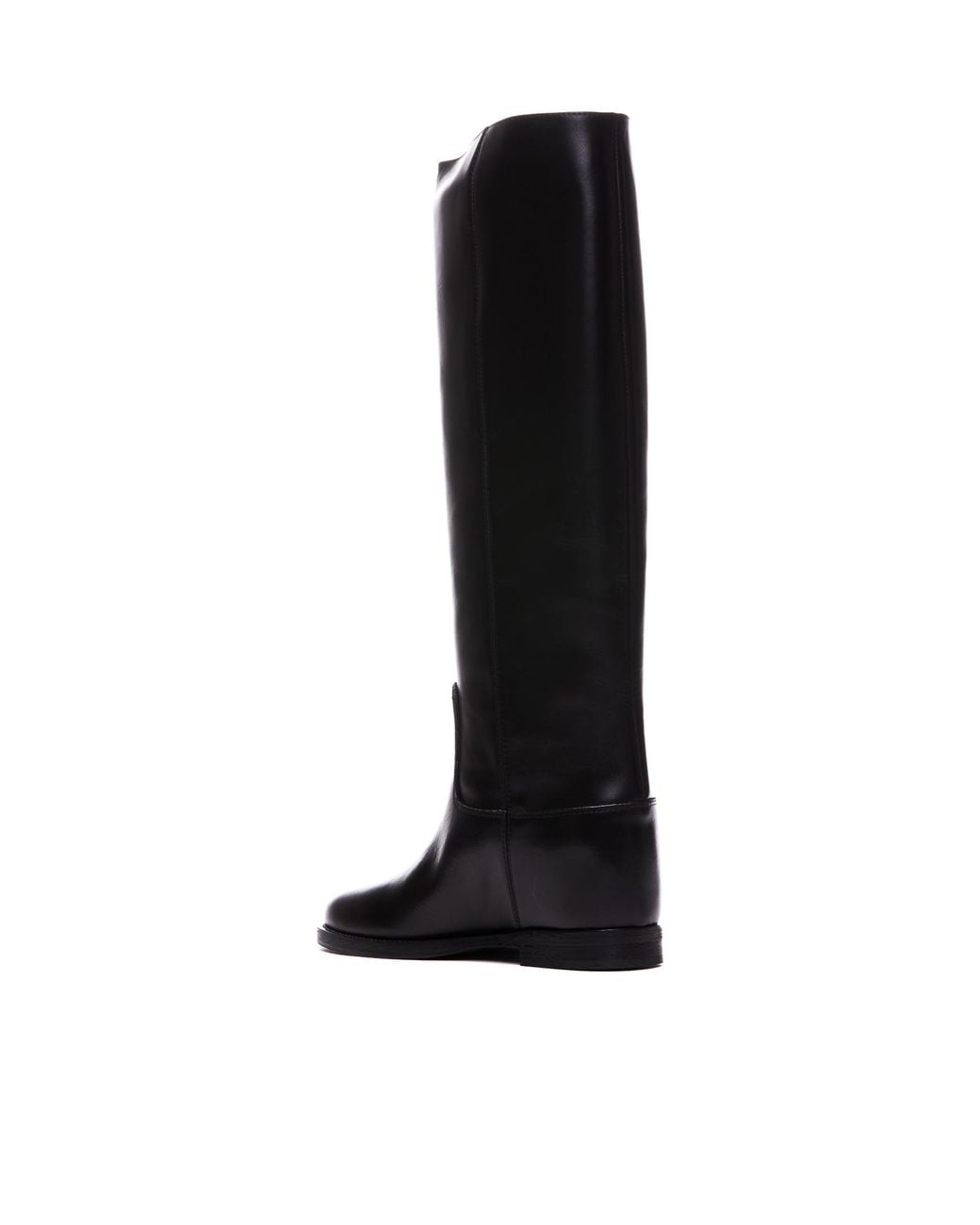 Via Roma 15 Black High Logo Detail Boots