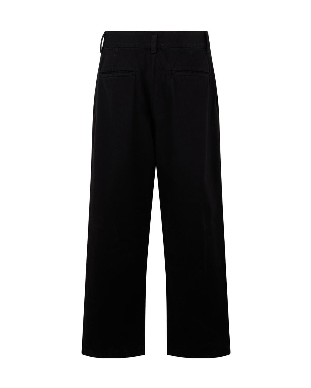 Agolde Black Pleated Wide-Leg Pants for men