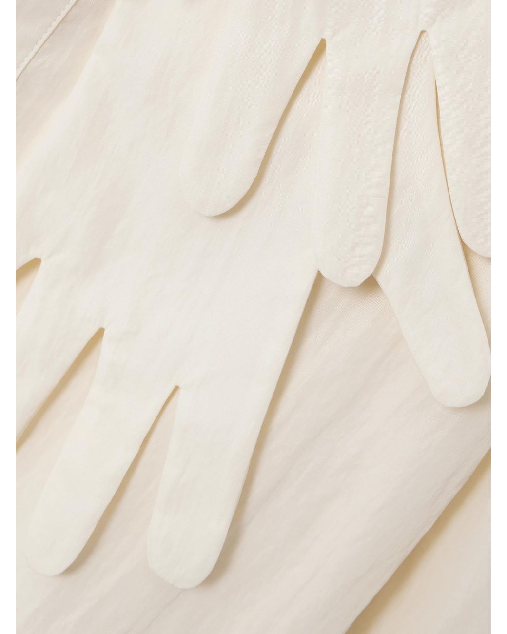Jean Paul Gaultier Natural The Glove Scarf-Detailed Lyocell-Blend Poplin Blouse