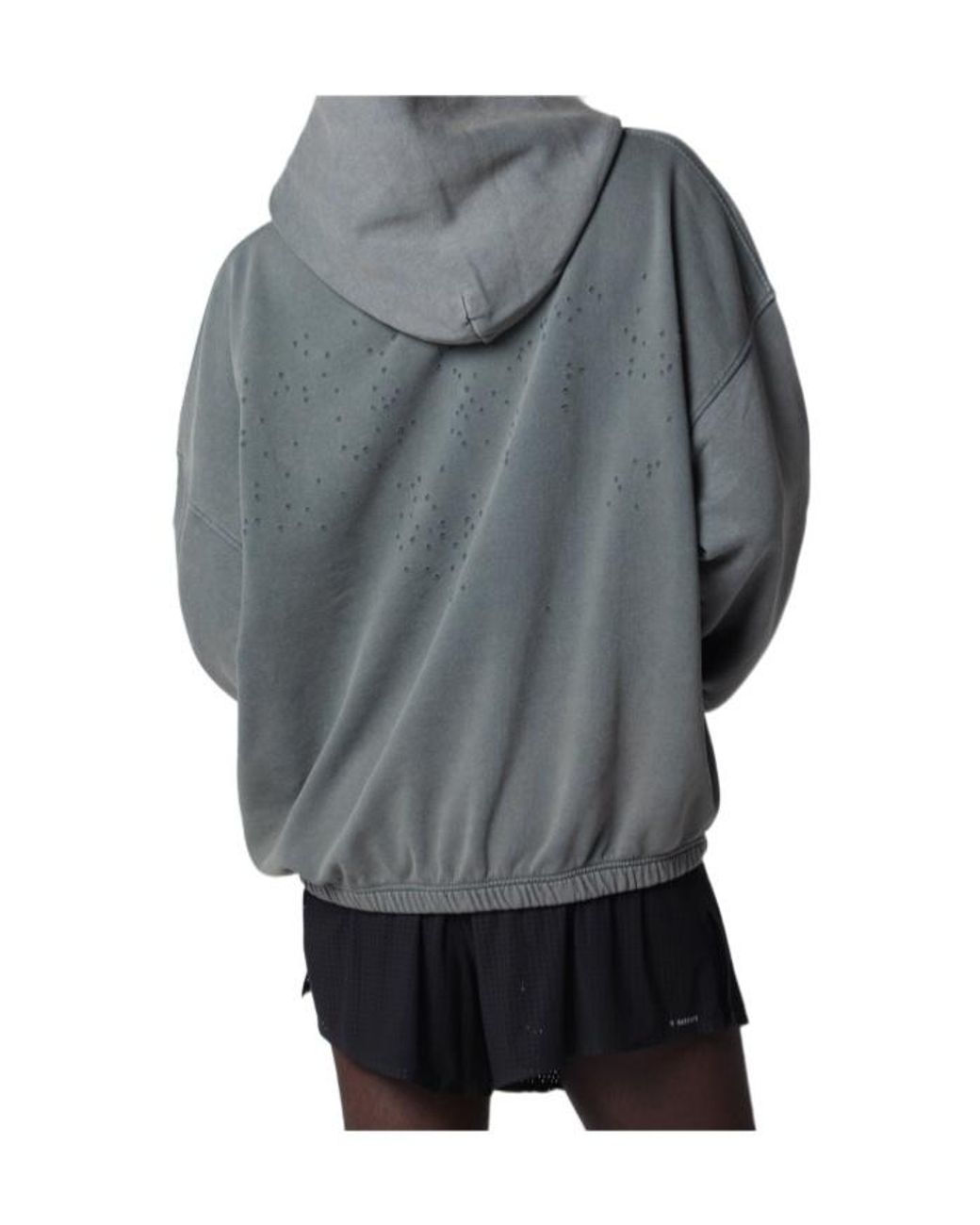 Satisfy Gray Mothtech Distressed Hoodie for men