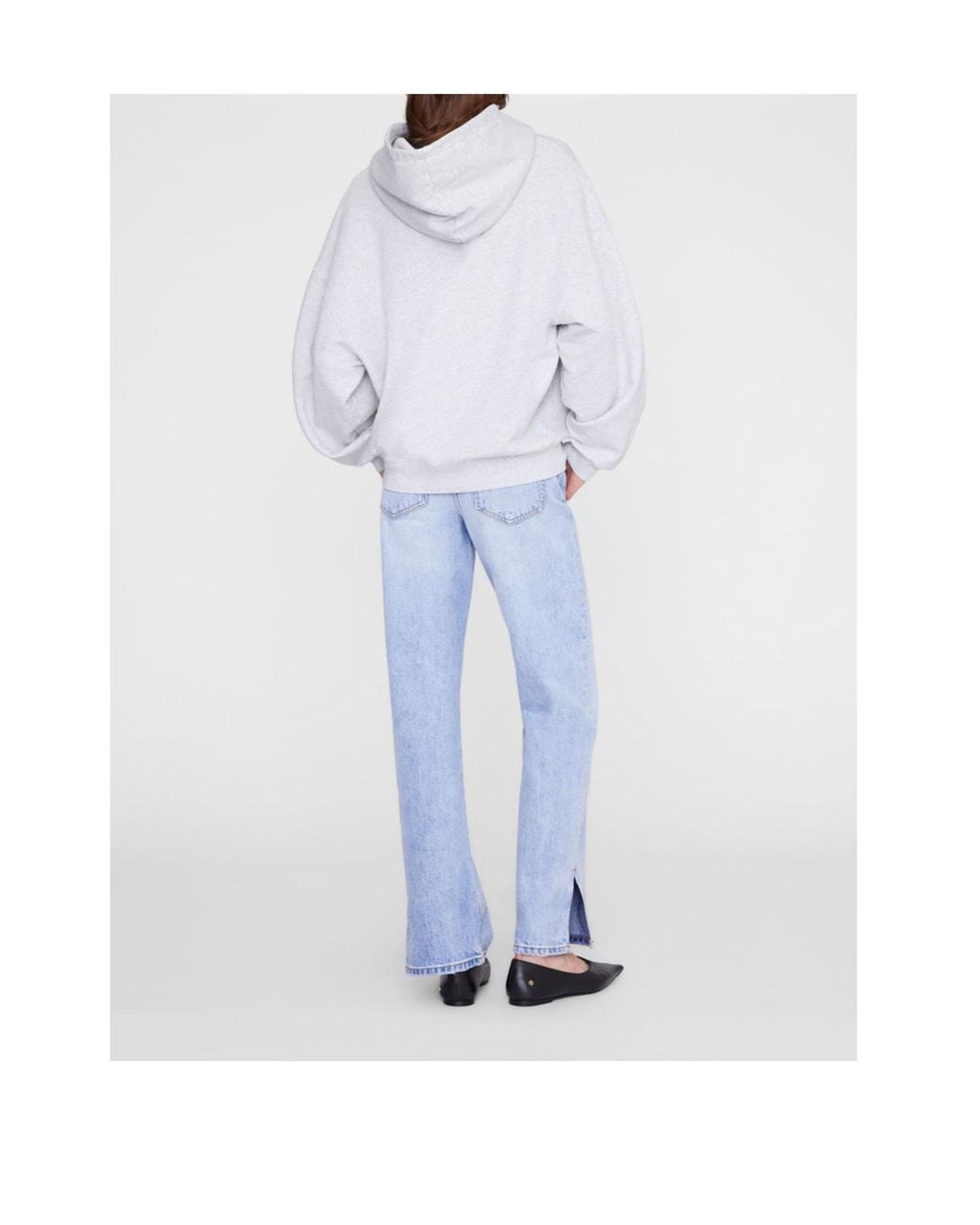 Anine Bing Gray Harvey Logo Hoodie