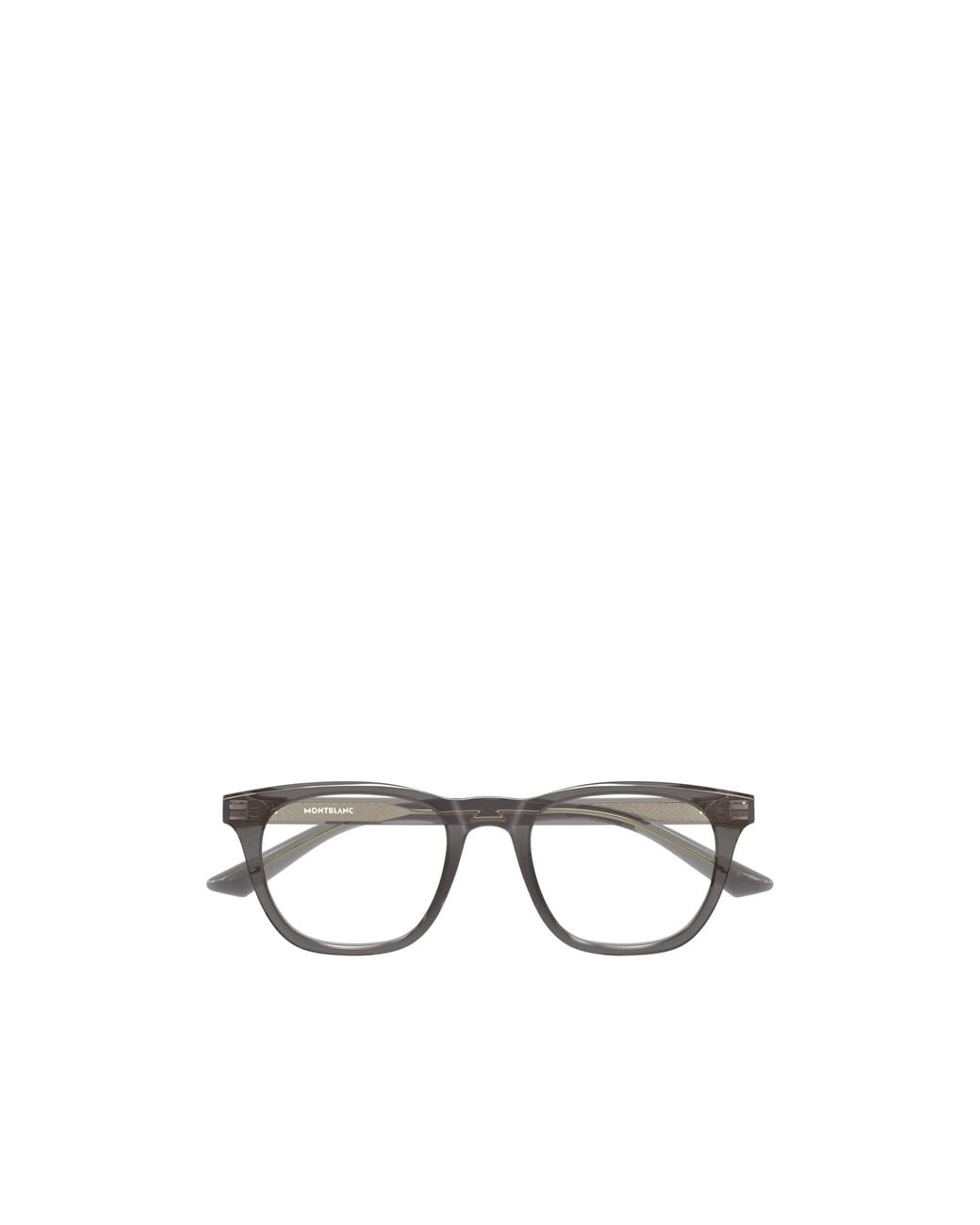 Montblanc White Eyewear Square Frame Glasses for men
