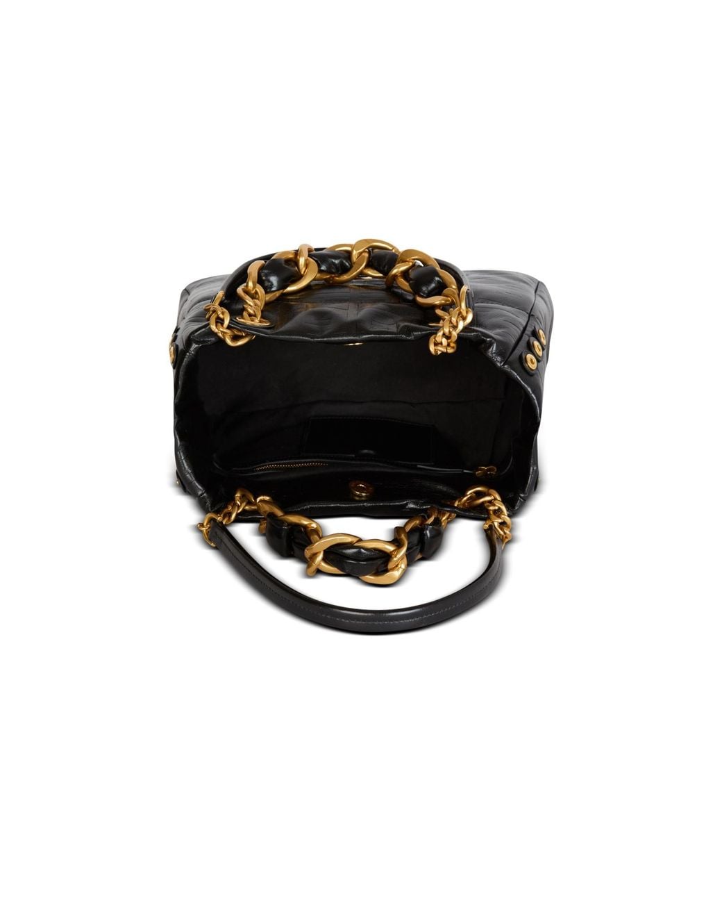 Balmain Black Small 1945 Soft Tote Bag