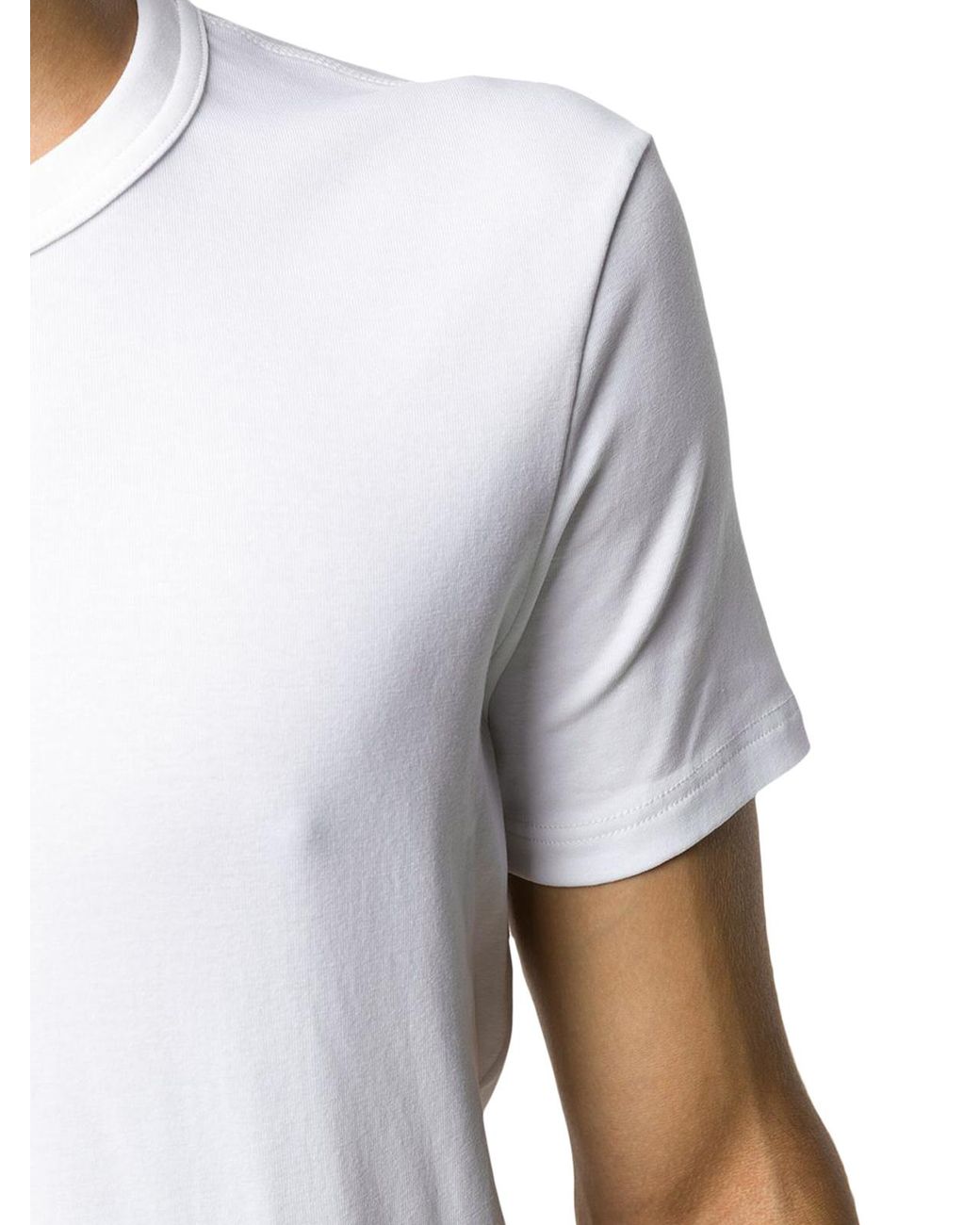 Tom Ford White Logo Round Collar Short-Sleeved T-Shirt for men