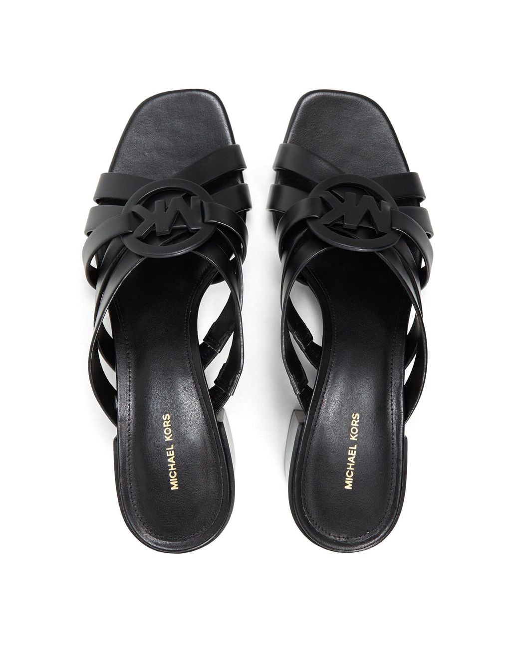 MICHAEL Michael Kors Black Mid Mule Heeled Sandals