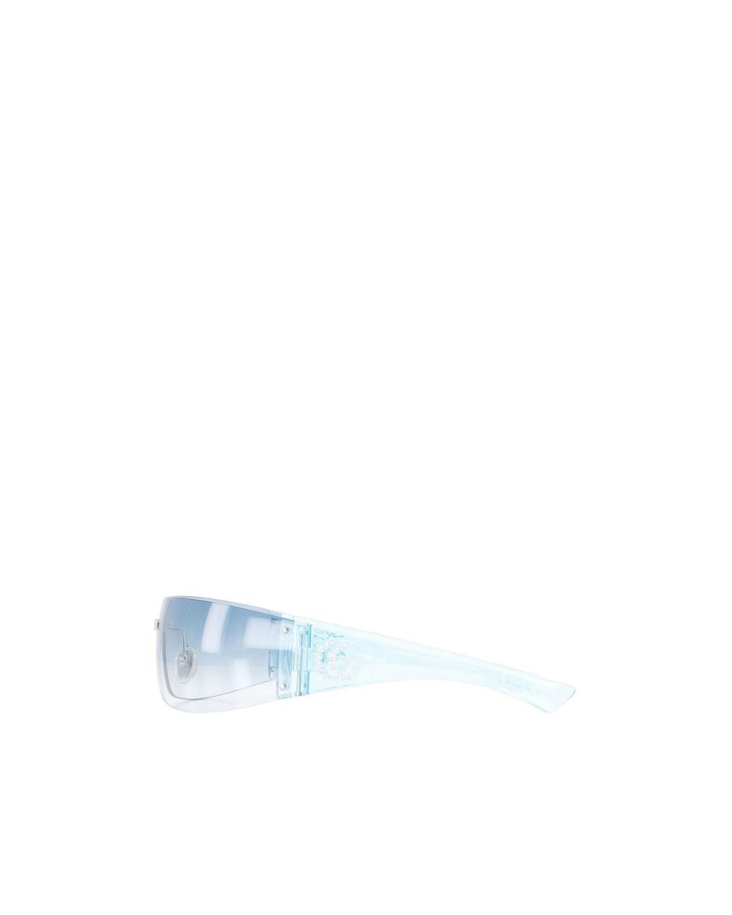 Gucci White Eyewear Gradient Lense Shield Sunglasses for men