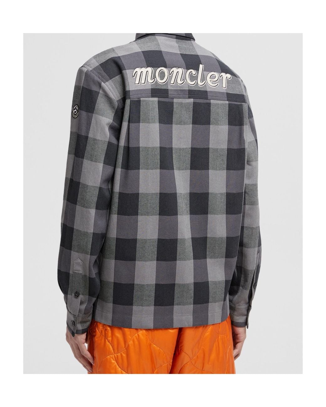 Moncler Gray X Mercedes-Benz By Nigo Plaid Cotton Shirt for men