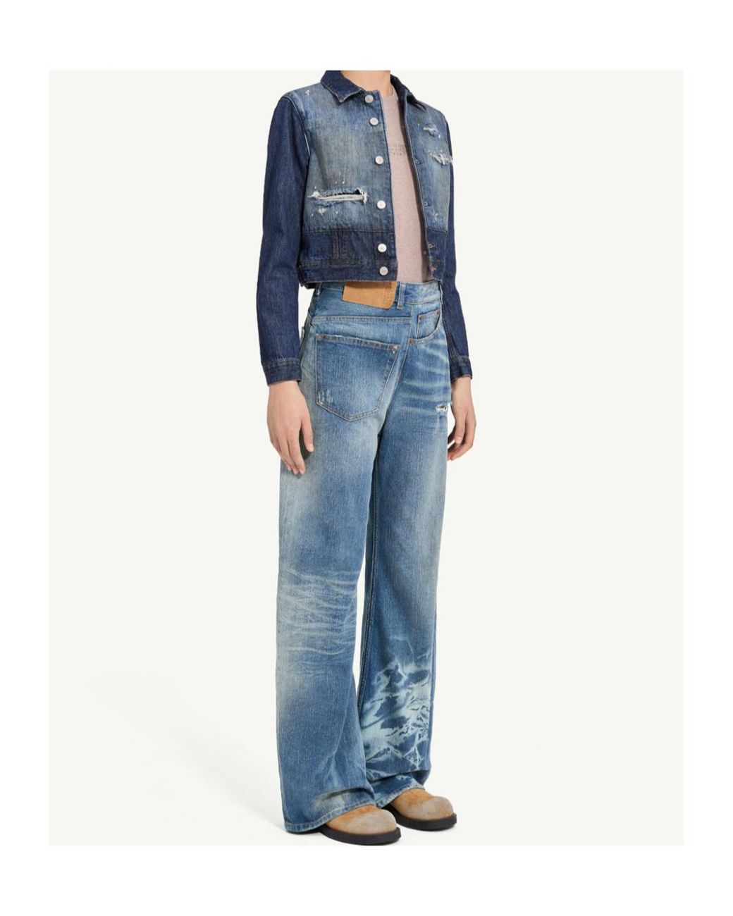 MM6 by Maison Margiela Blue Distressed Jeans