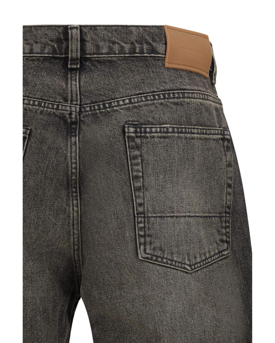 Our Legacy Gray Third Cut Straight-Leg Jeans for men