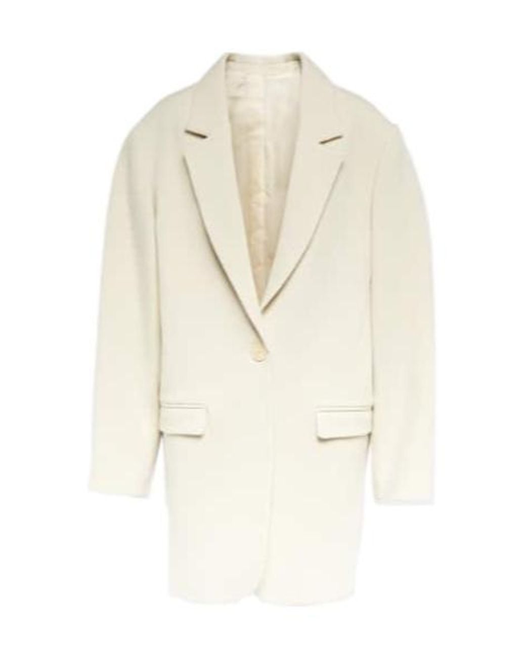 Isabel Marant White Jilinka Wool And Cotton Coat