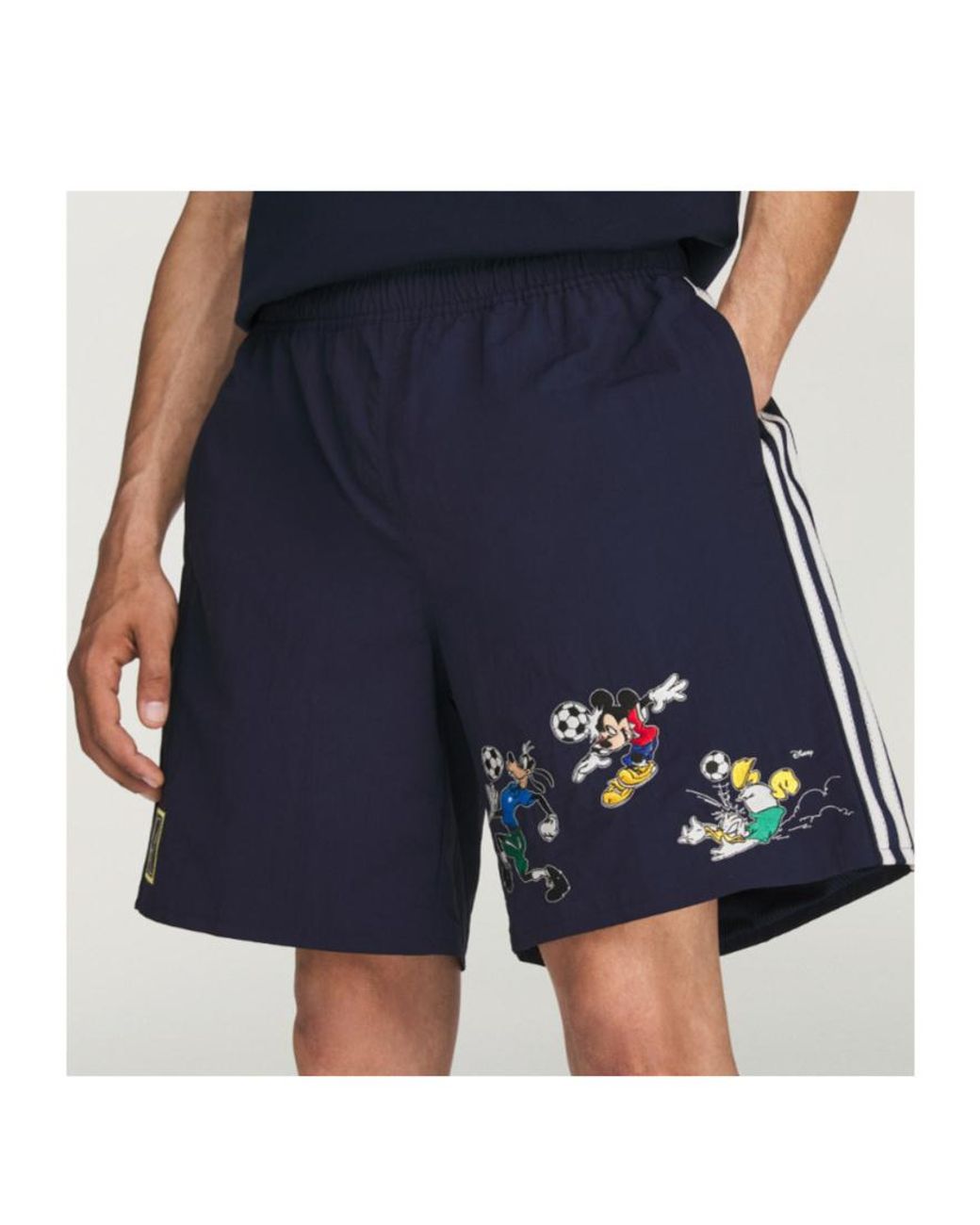 Adidas Blue Originals Disney Graphic Shorts for men