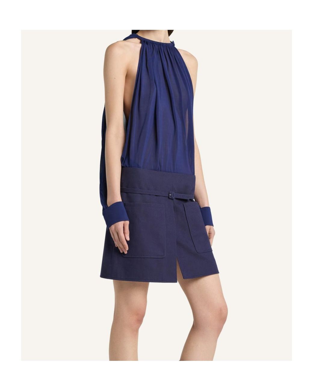 Courreges Blue Buckle-Detail Body