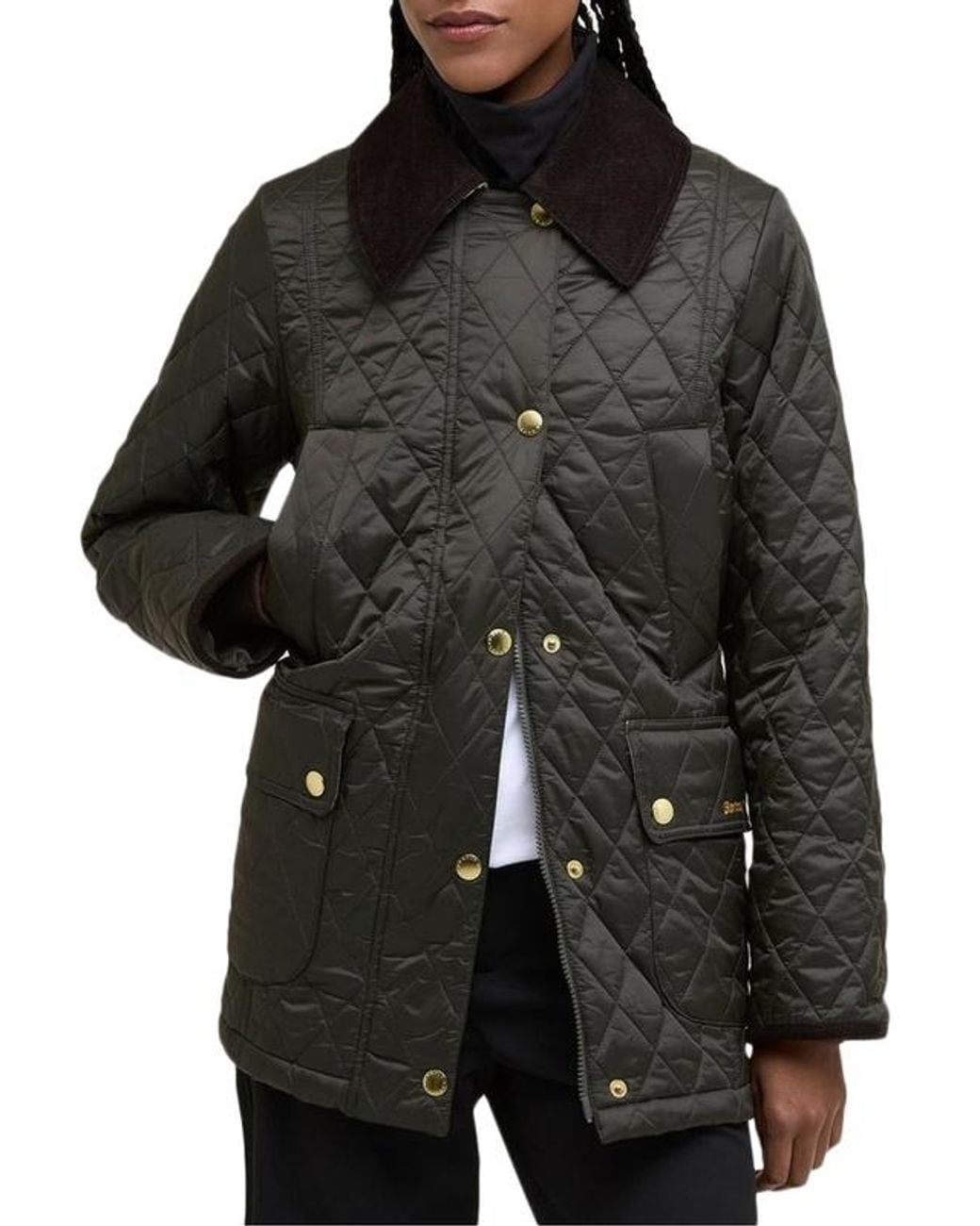 Barbour Black Long-Sleeved Quilted Coat