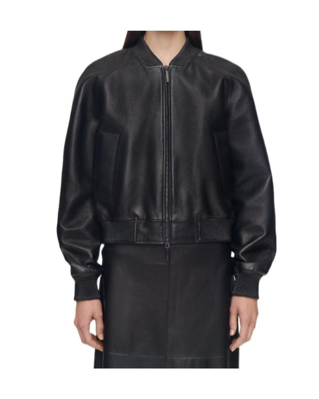 Joseph Black Quinn Soft Nappa Leather Jacket
