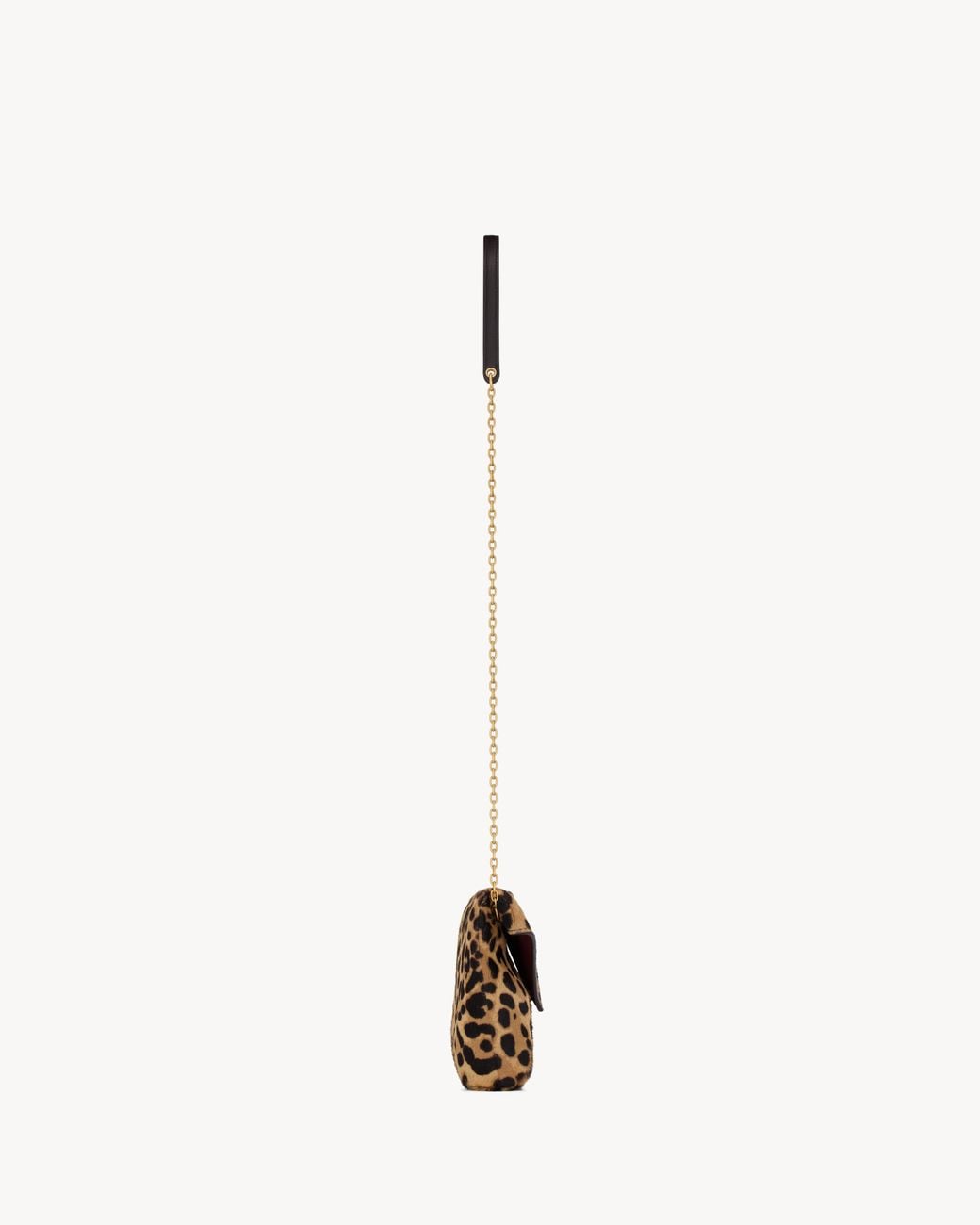 Saint Laurent White Cassandre Small Chain Pouch