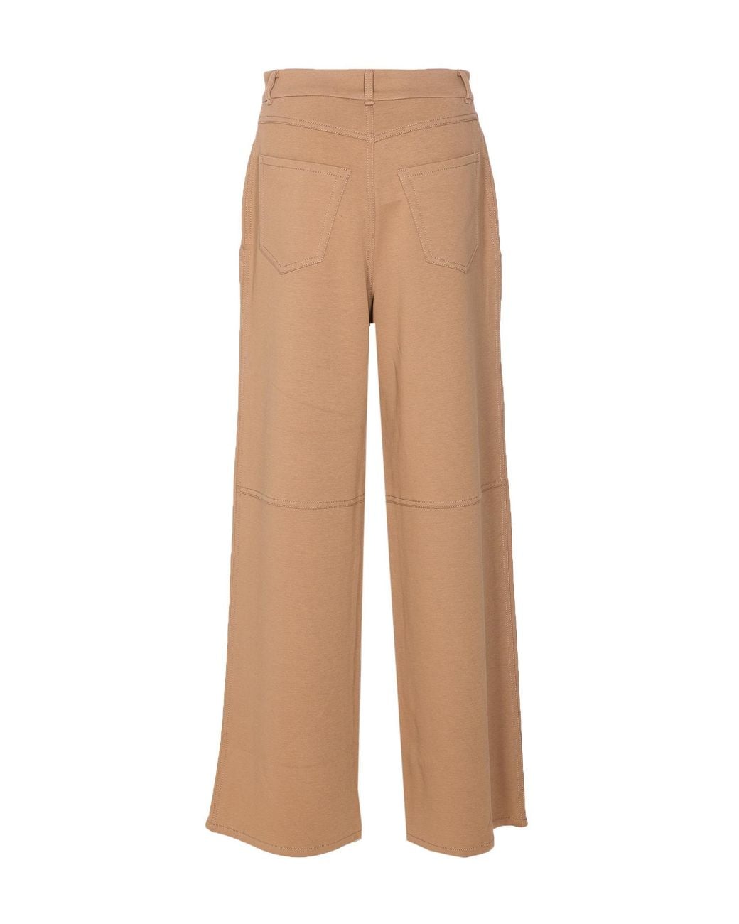 Max Mara Natural Merlot Wide Leg Trousers