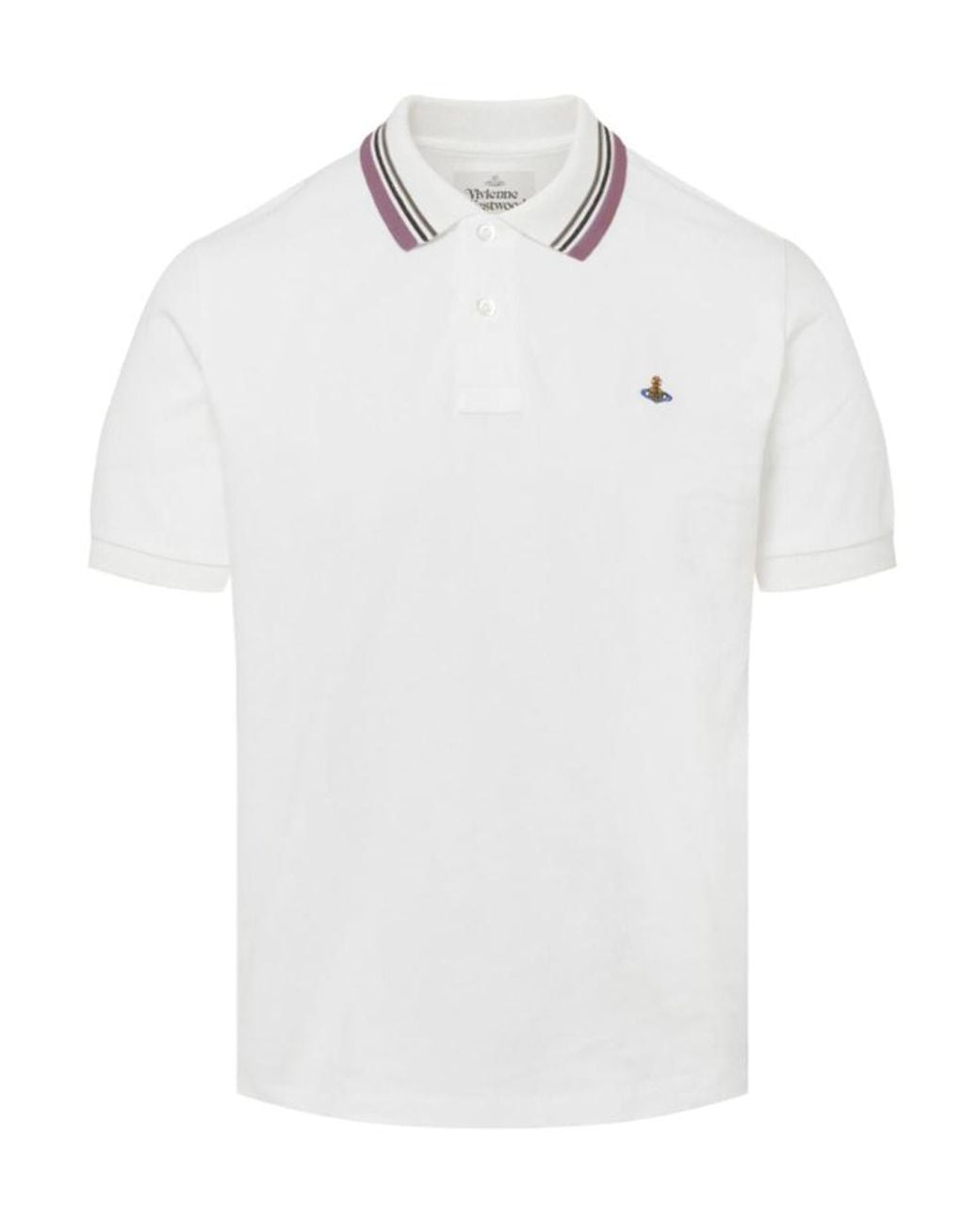 Vivienne Westwood Logo Embroidered Short Sleeve Polo Shirt in