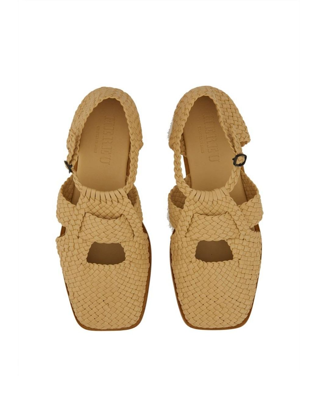 Hereu Brown Serra Interwoven Slippers