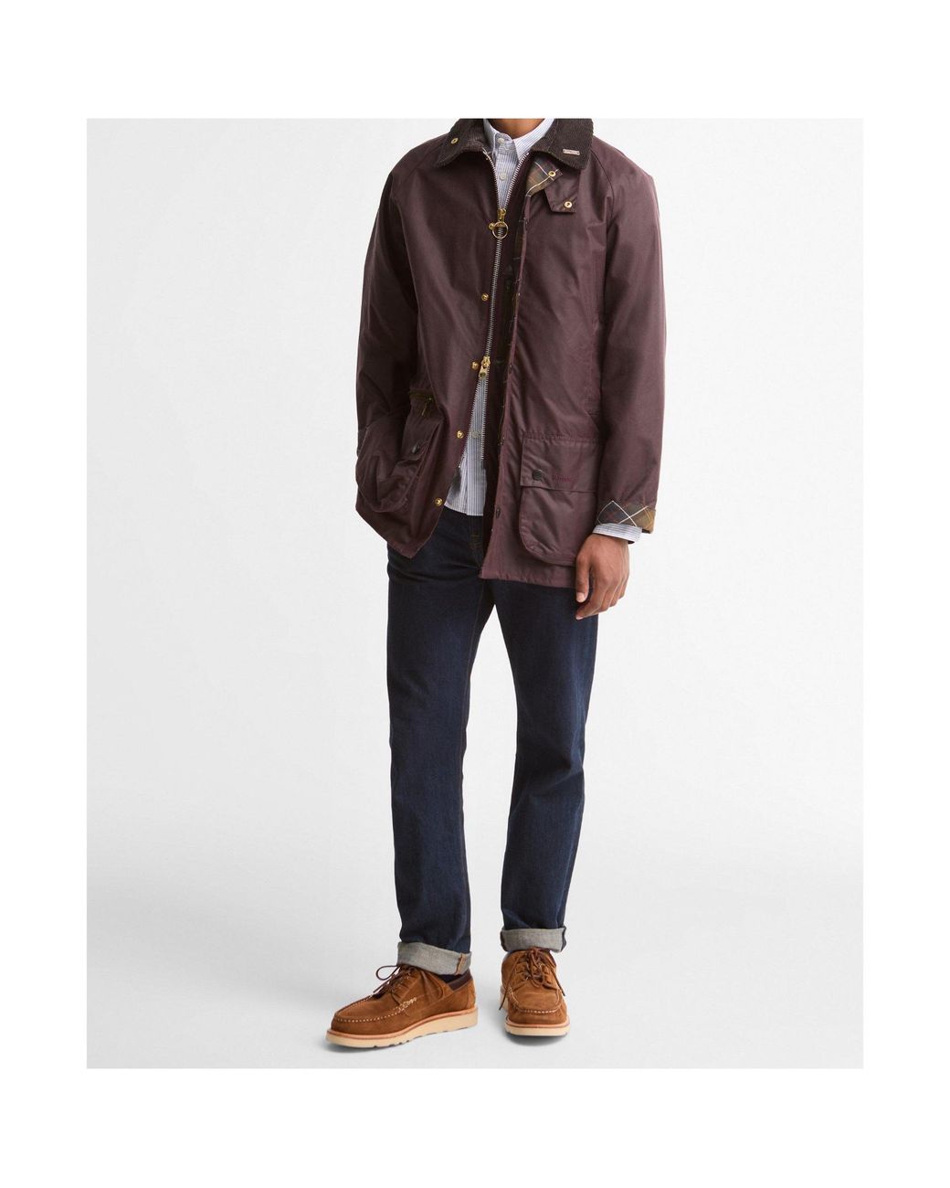 Barbour Purple Wax Field Jacket for men