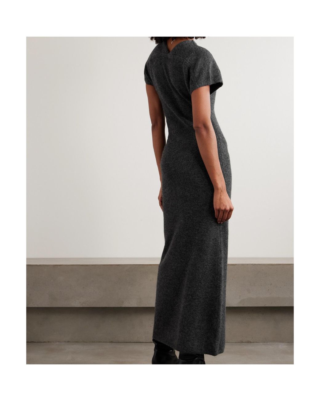 Proenza Schouler Black Abie Boiled Knitted Maxi Dress