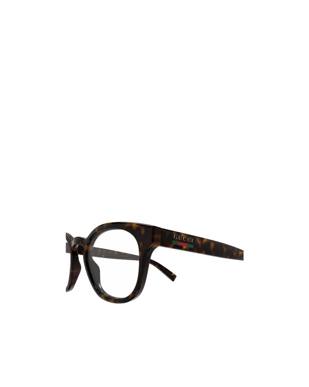 Gucci White Eyewear Round Frame Glasses for men