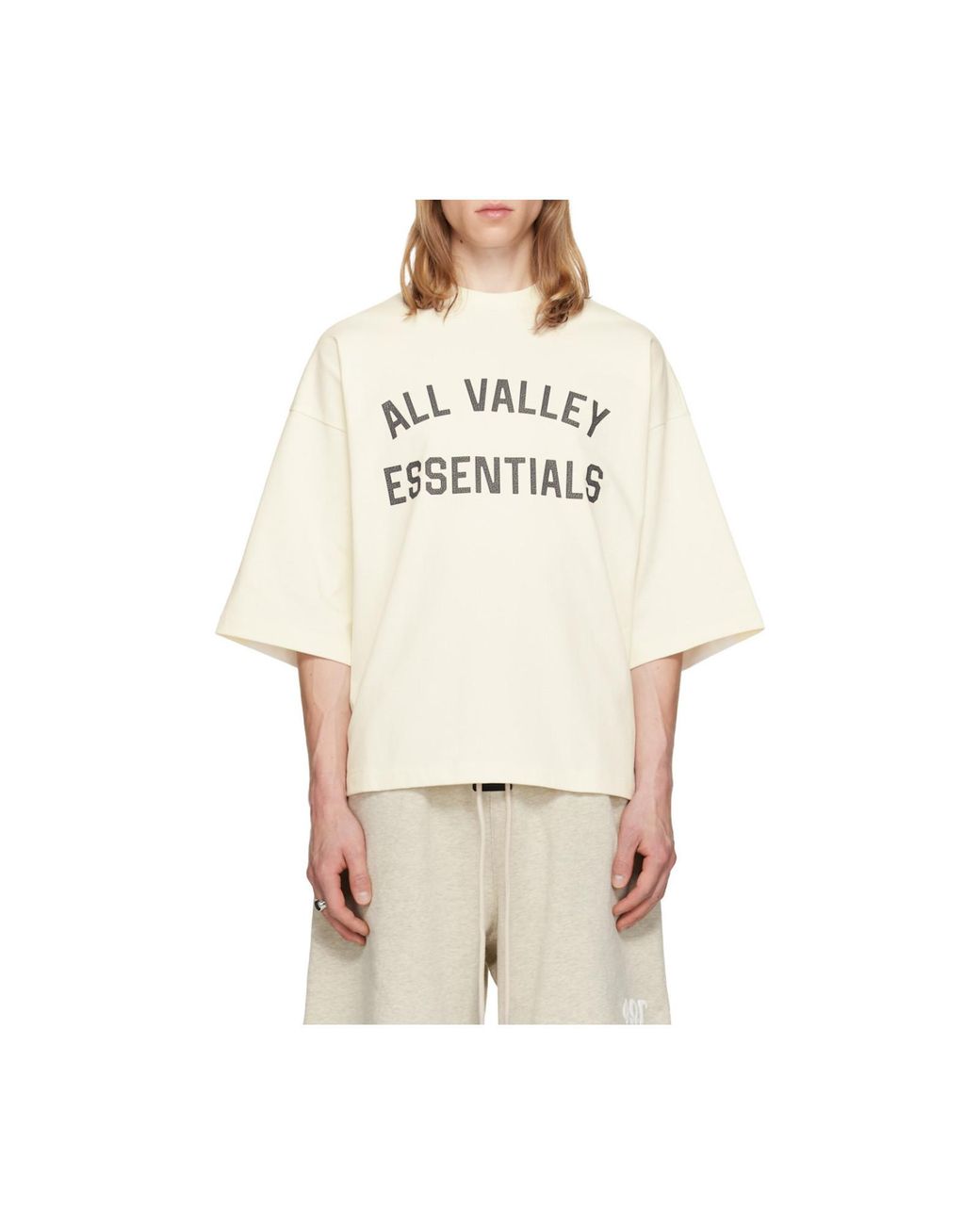 Fear Of God White All Valley Logo T-Shirt for men