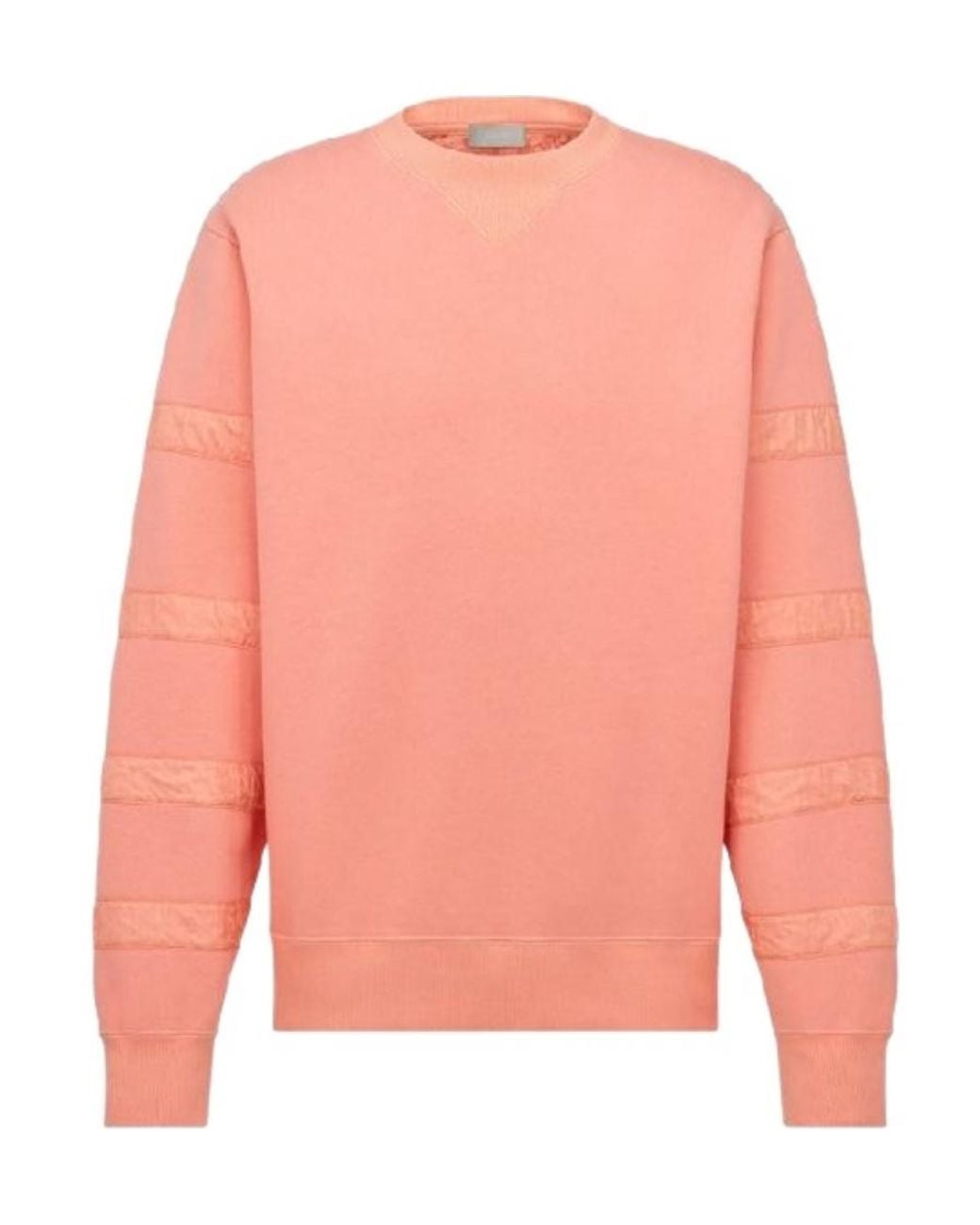Dior Pink Homme Oblique Striped Crewneck Sweatshirt for men