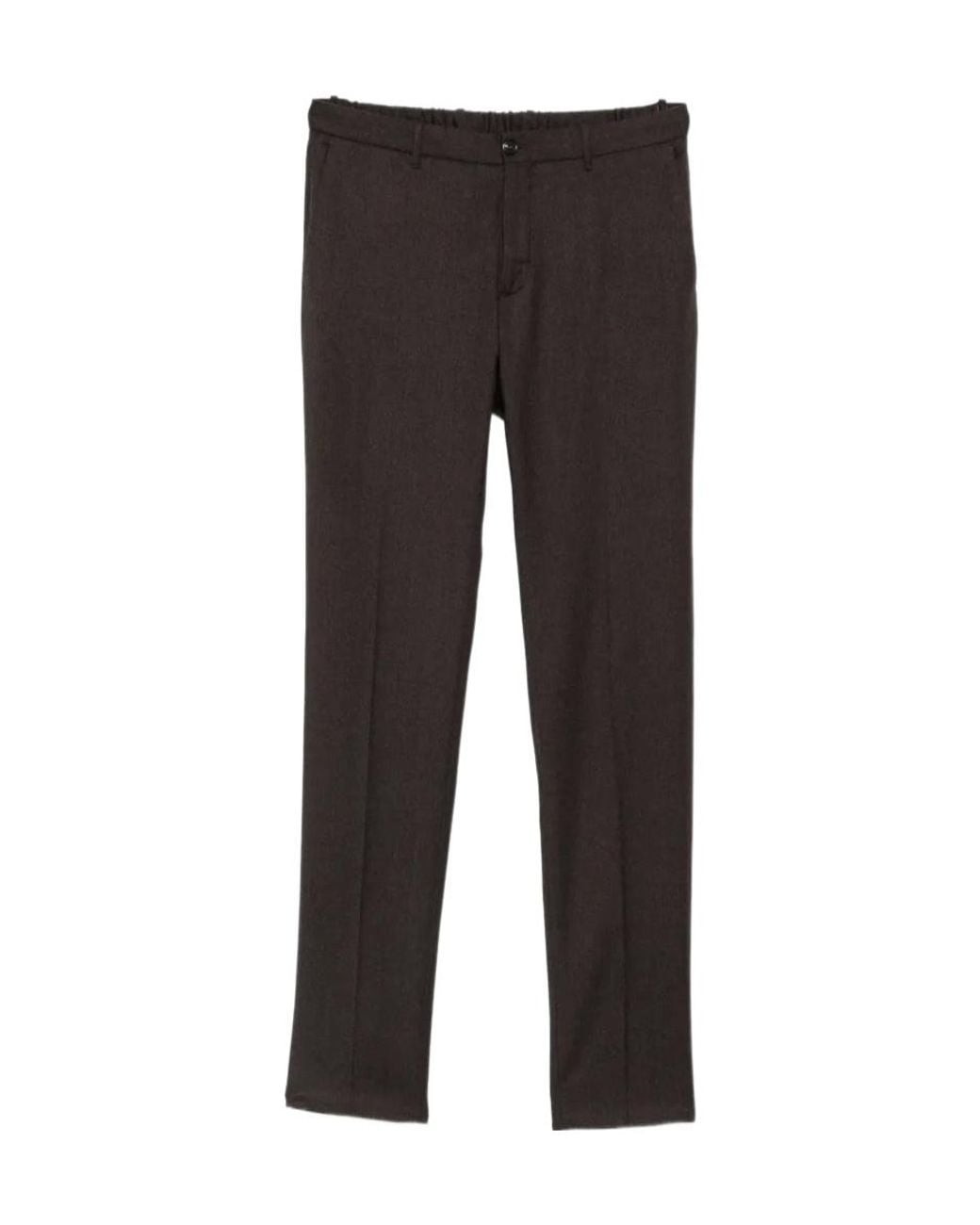Incotex Gray Elasticated-Waistband Trousers for men