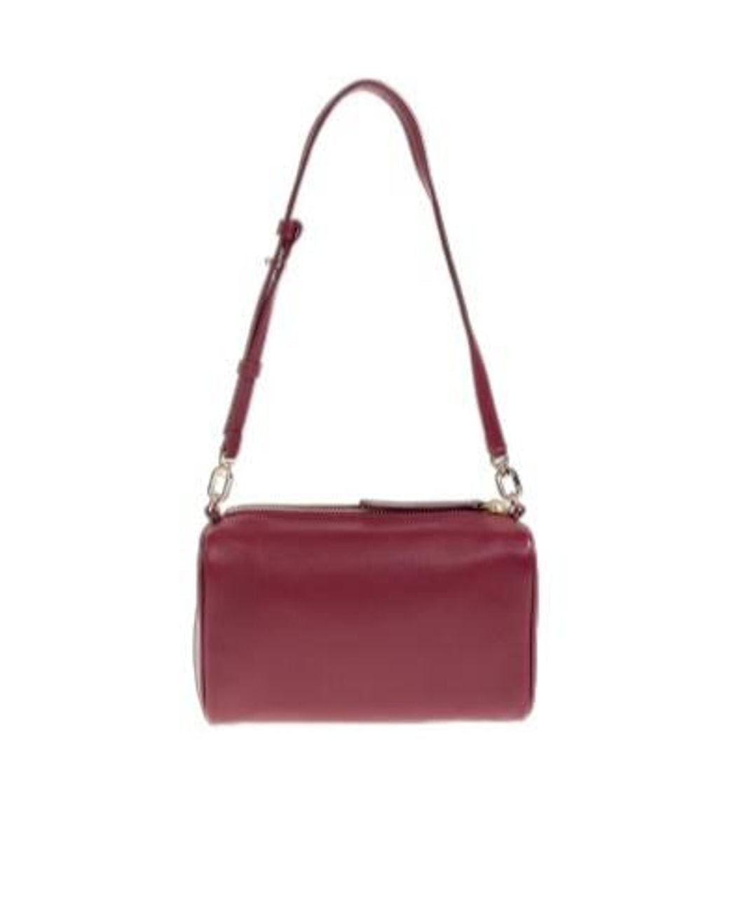 Furla Purple Large Logo-Debossed Leather Crossbody Bag