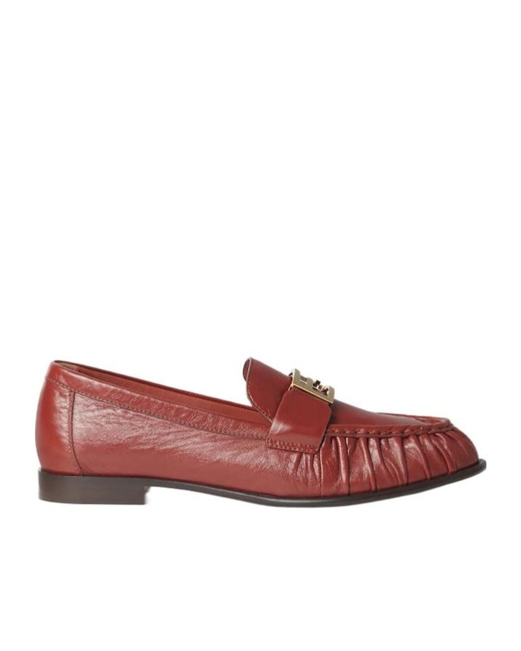 Fendi Red 'Baguette' Loafers