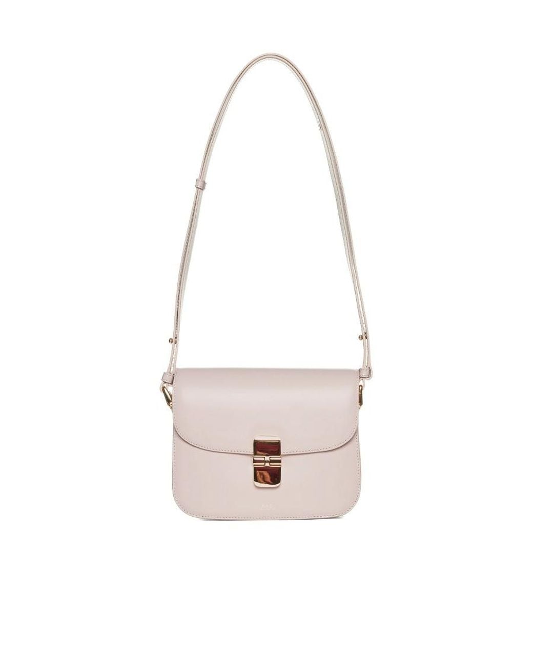 A.P.C. Metallic Grace Logo Printed Small Shoulder Bag