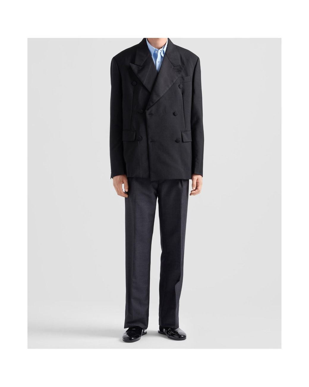 Prada Black Double-Breasted Blazer for men