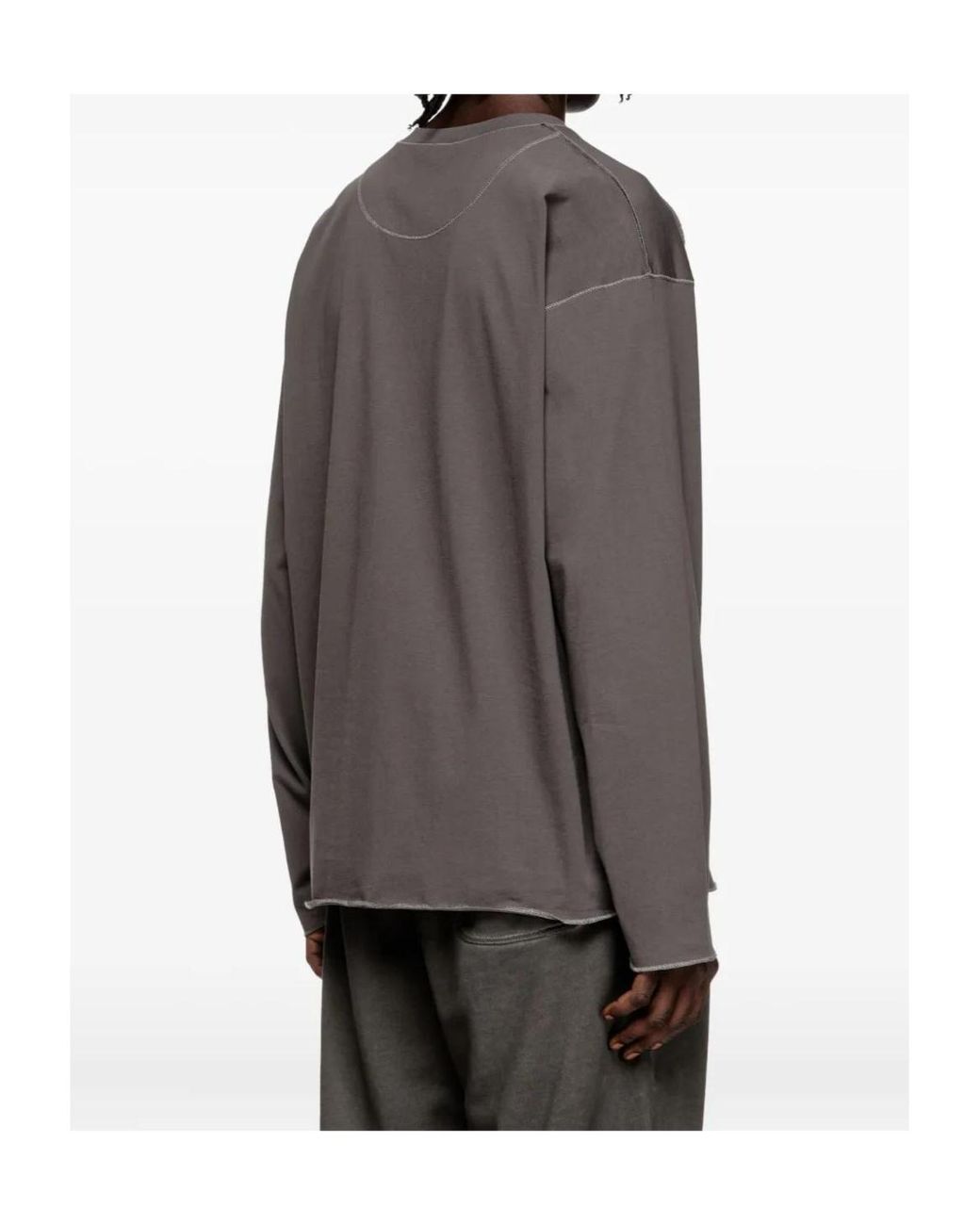 DIESEL Gray Crahor Long-Sleeve T-Shirt for men
