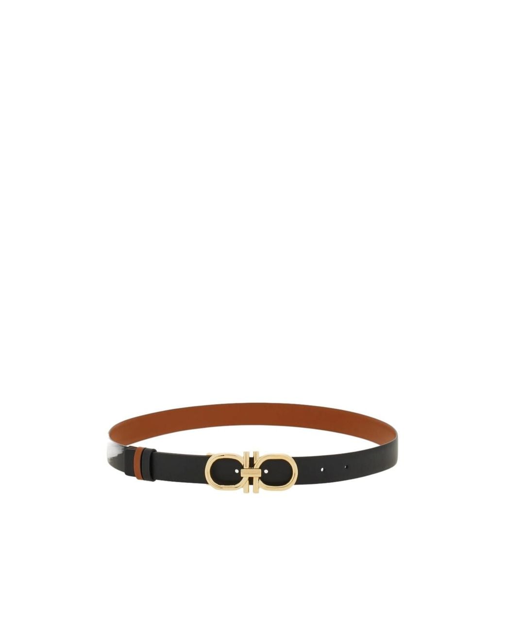 Ferragamo White Reversible And Adjustable Gancini Belt