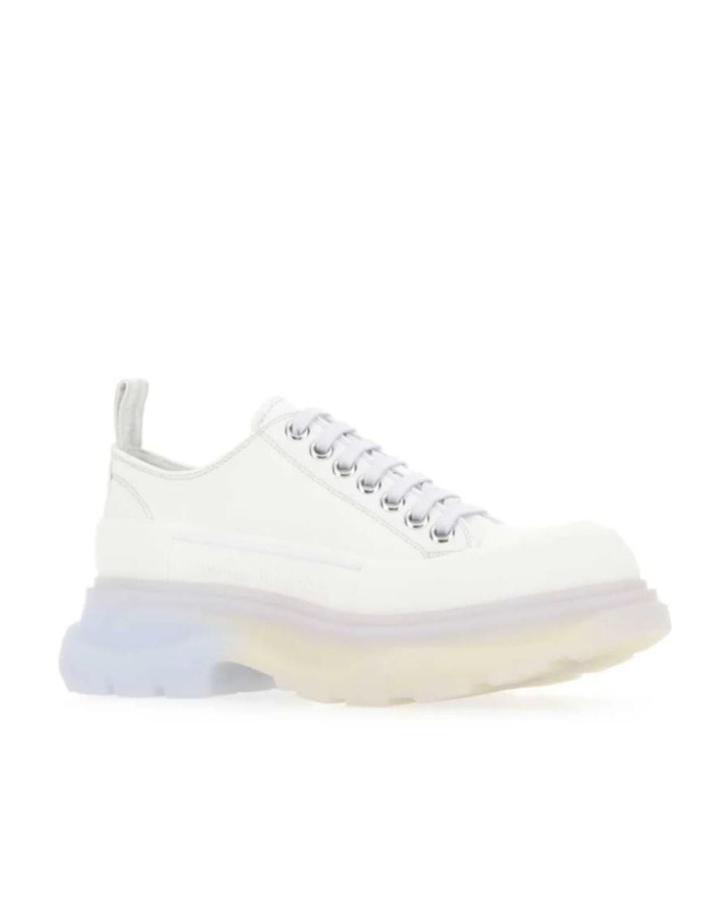 McQueen White Chalk Canvas Tread Slick Sneakers